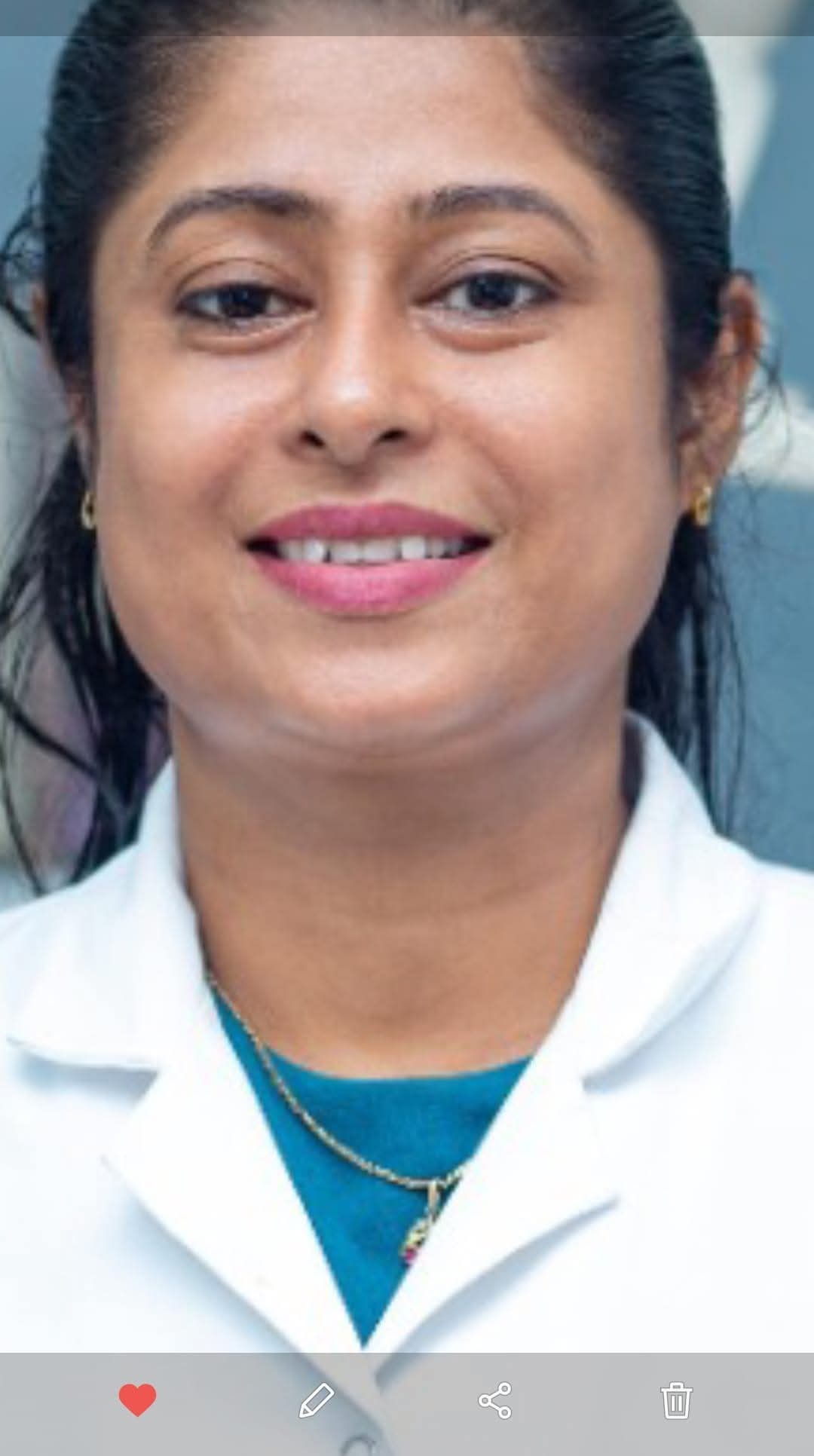 Friendly dental professional smiling